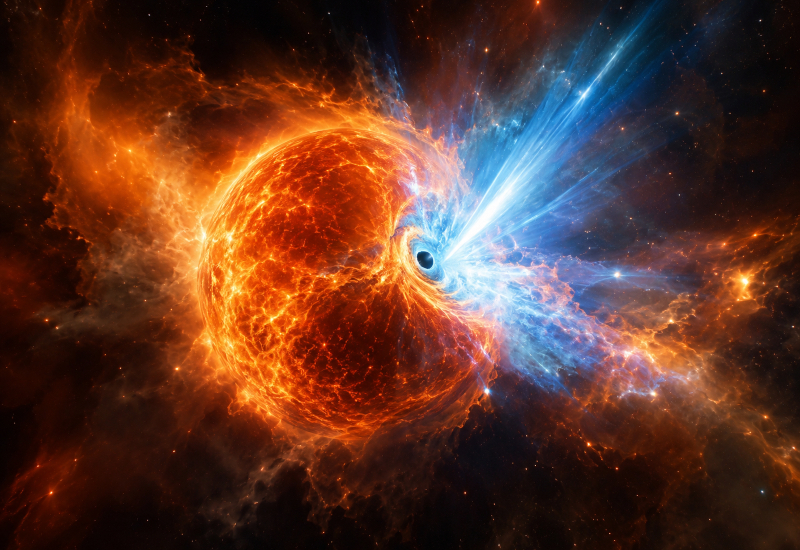 Scientists have found an explanation for the 14 mysterious blue flashes that have been recorded in space since 2018.