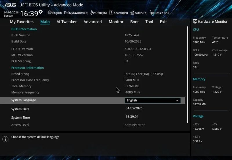 AI enabled running Windows on an incompatible combination of the Intel Bartlett Lake processor and a Z790 motherboard