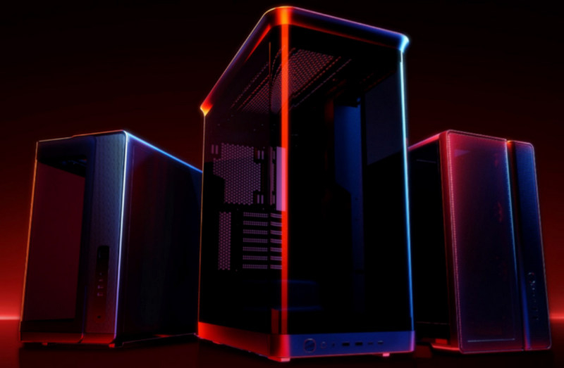 SAMA showcased panoramic cases, a dual‑screen SZO, and power supplies up to 1650 W at Computex 2026