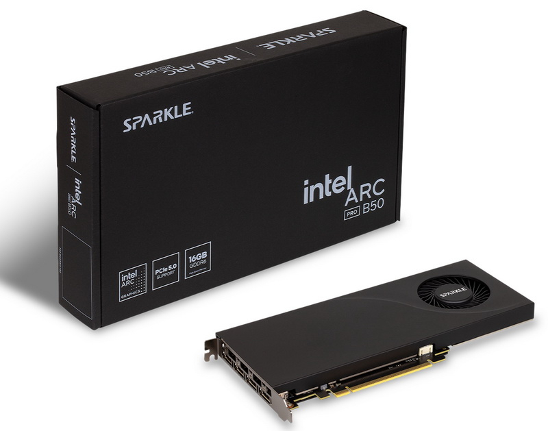 Sparkle unveiled the slim Arc Pro B50 Blower graphics card with a “turbo” for workstations