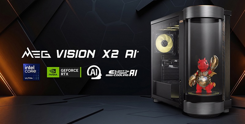 MSI unveiled the gaming system MEG Vision X2 AI+ featuring a holographic display and built-in AI assistant