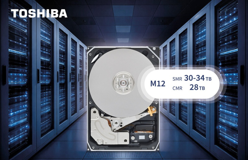 Toshiba has begun shipping 3.5-inch HDDs with SMR and capacities ranging from 30 to 34 terabytes.