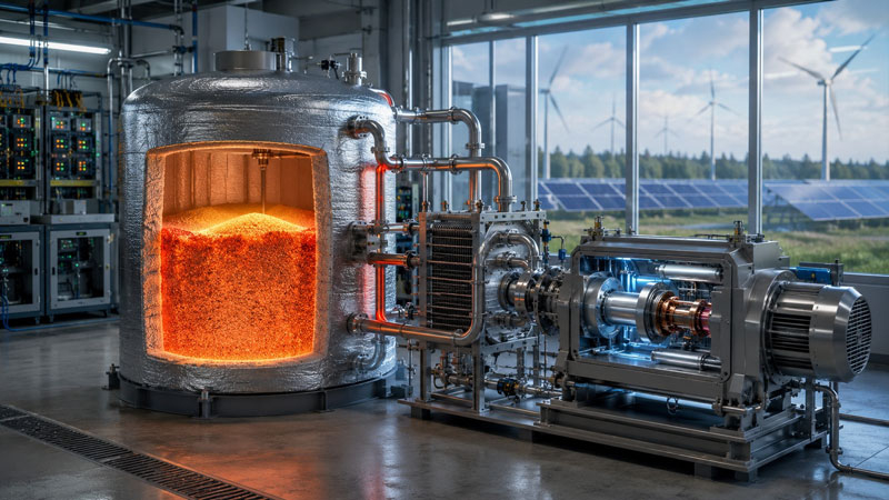Finnish engineers used a Stirling engine to generate electricity from hot sand