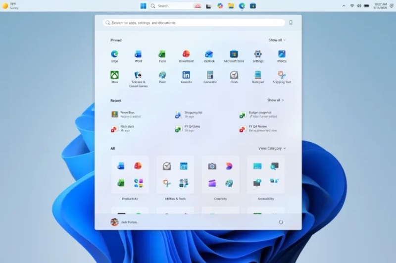 Microsoft will allow moving the taskbar and resizing the Start menu in Windows 11