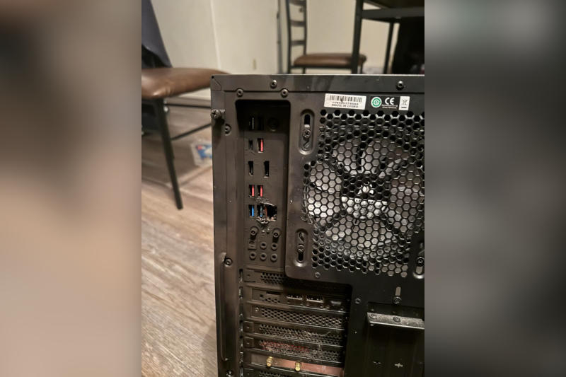 Lightning struck the house via an internet cable, destroying the computer and router