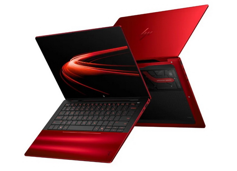 HP in partnership with Ferrari unveiled a limited‑edition red Scuderia Ferrari AI PC laptop priced at $5,599.