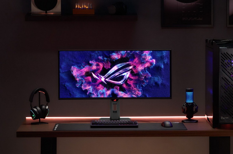 Asus unveiled a new portable touchscreen monitor ROG Strix XG129C (12.3") and a gaming OLED monitor ROG Strix XG34WCDMS (34")