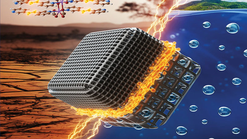 Material has been created for an “infinite flask” that extracts moisture from the air under sunlight.