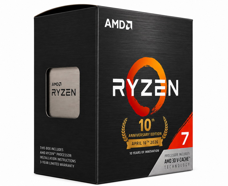 The Ryzen 7 5800X3D AM4 10-year anniversary edition is now available in India at a price of $310.