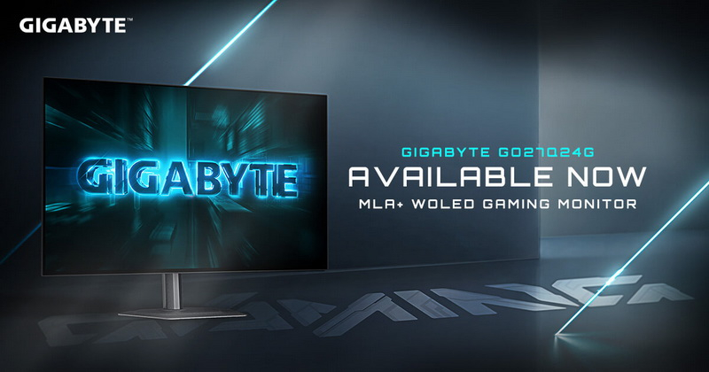 Gigabyte introduced a new 27-inch gaming WOLED monitor, the GO27Q24G, with QHD resolution and a 240 Hz refresh rate